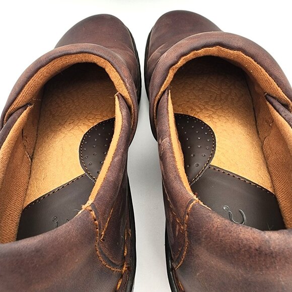 B.O.C. Women's Brown Leather Clogs Size 8.5 M - Picture 7 of 10